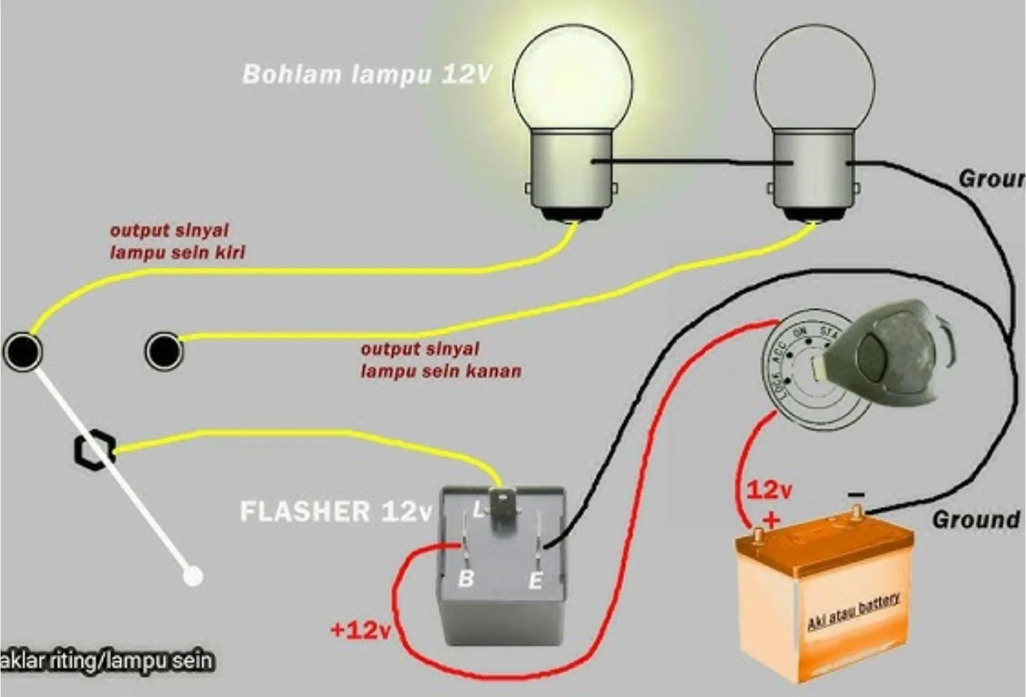 rangkaian flasher motor
