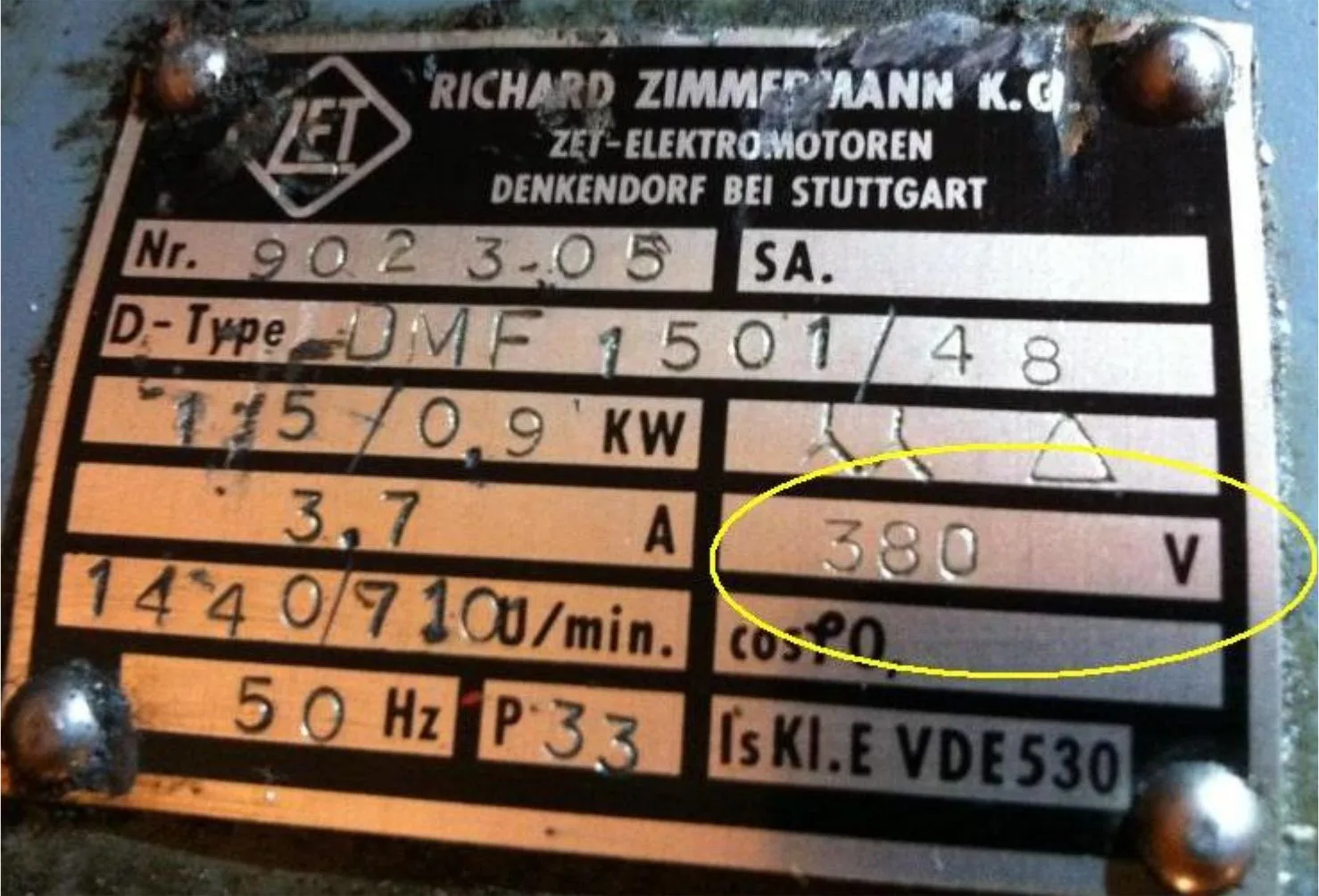 cara membaca name plate motor listrik